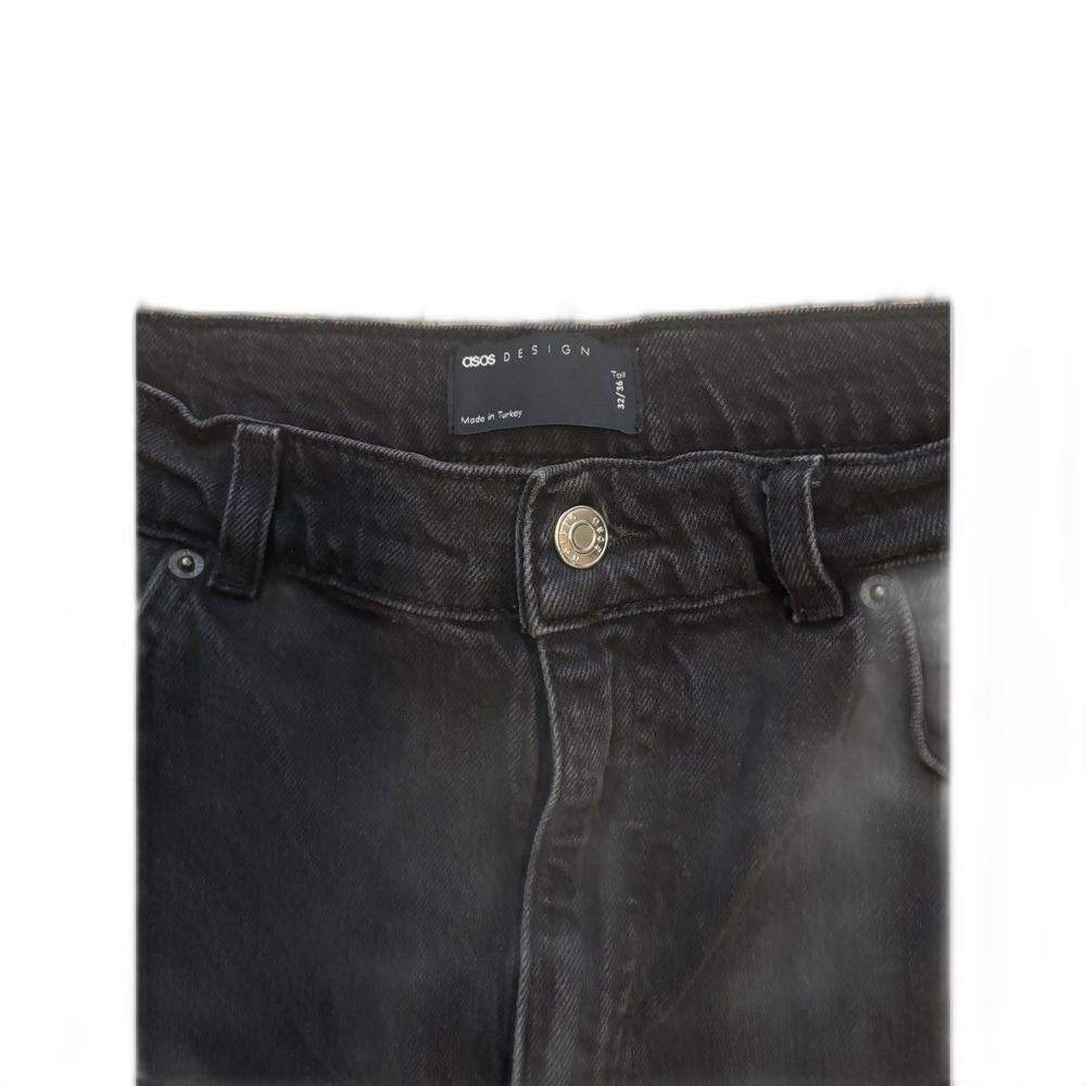 Asos Tall High Rise Distresses Hem mini flare jeans